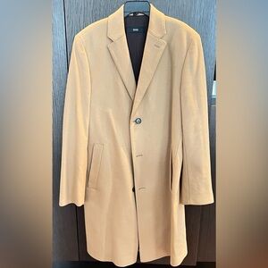 Hugo Boss Camel Cashmere-Wool Coat